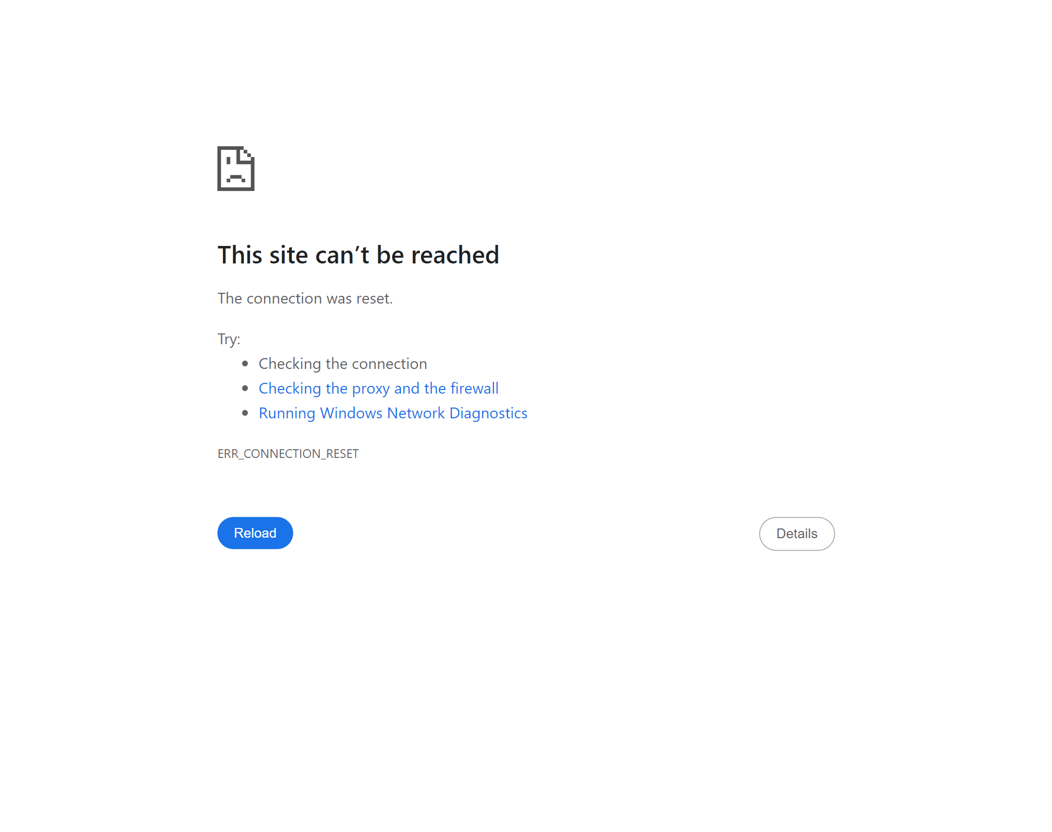 This site can’t be reached