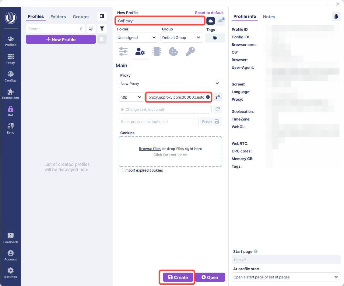Undetectable.io-プロキシサーバーに関する情報の追加